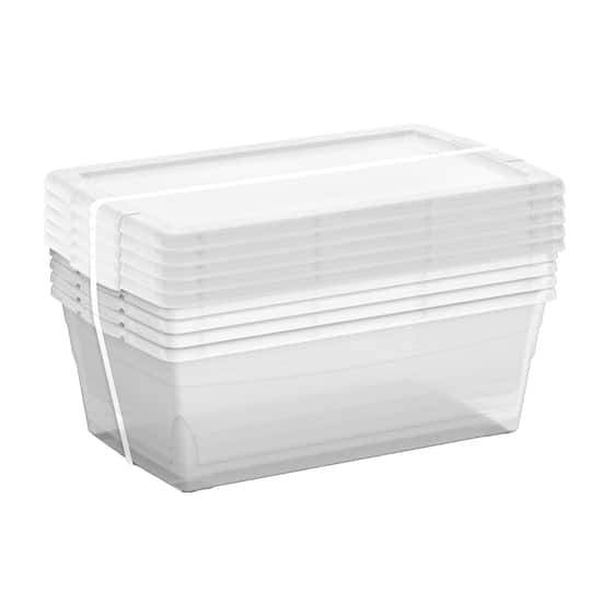 12 Packs: 5 ct. (60 total) 6.1qt. Clear Storage Cases with Snap-On Lids by Simply Tidy®